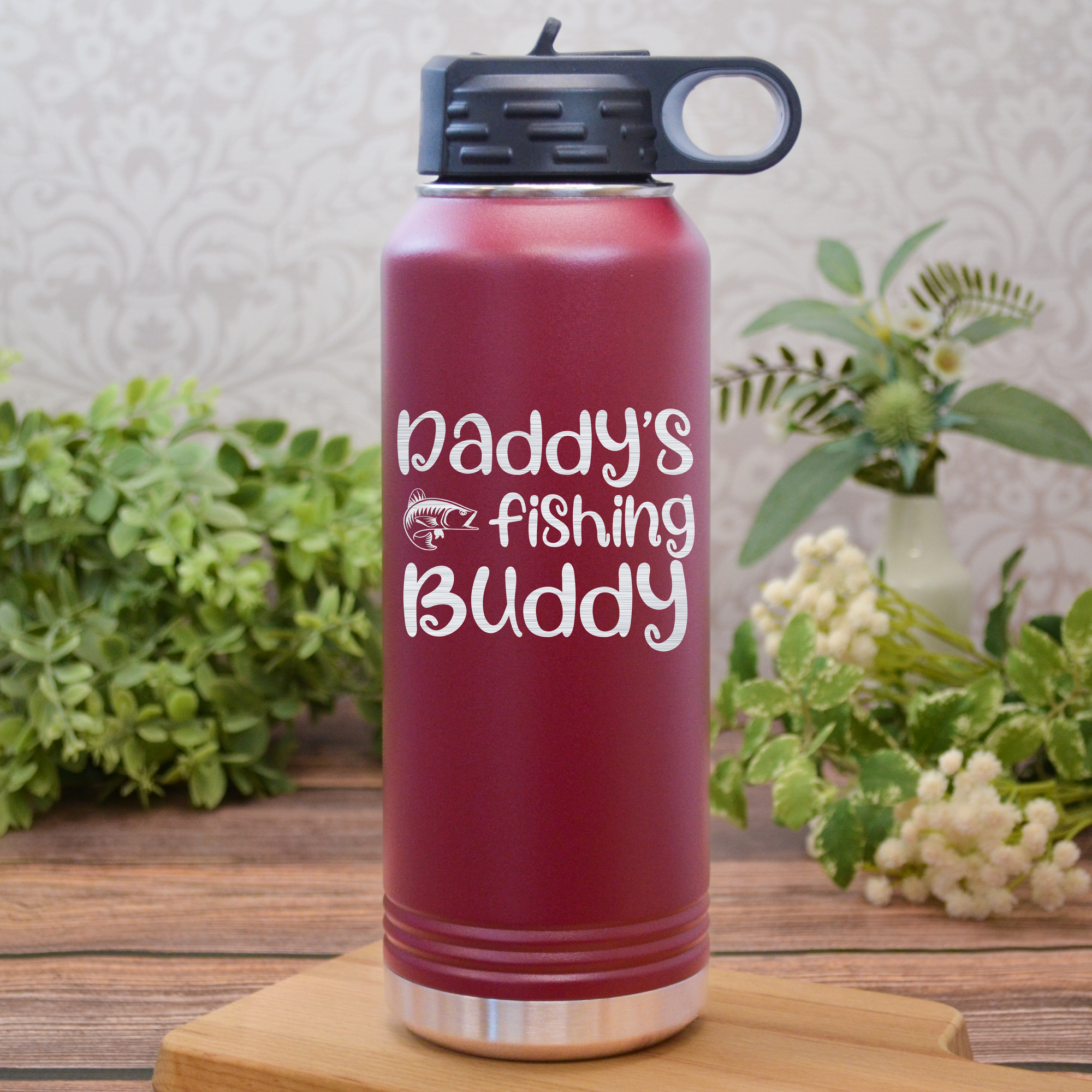 Daddys Fishing Buddy Water Bottle