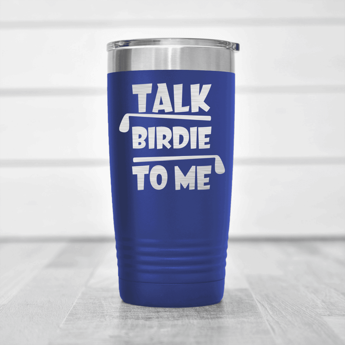 Blue golf tumbler Dirty Birdie