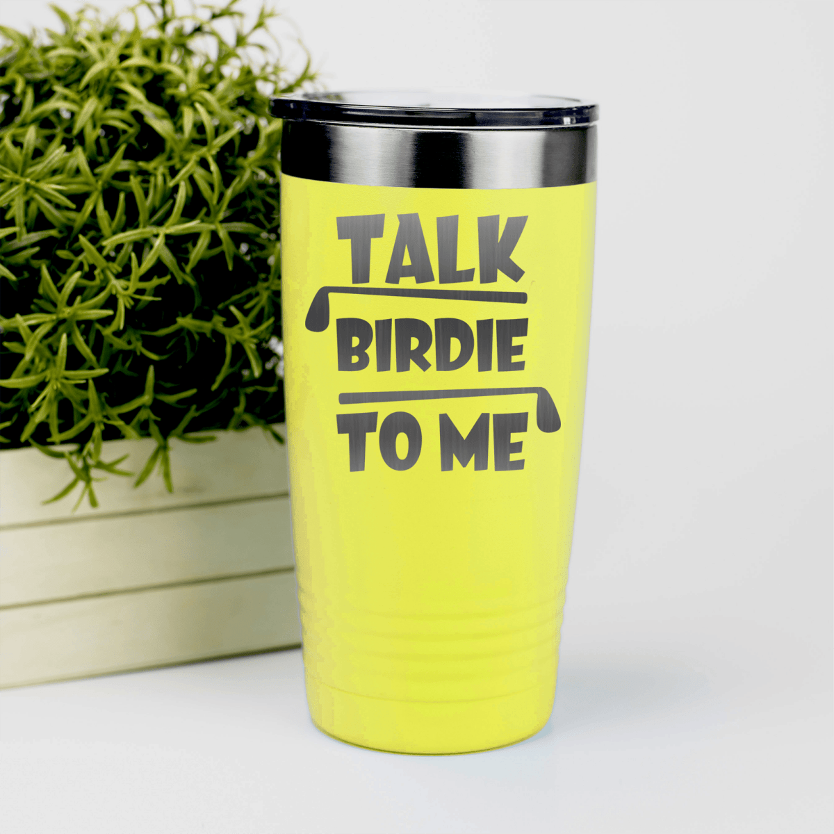 Yellow golf tumbler Dirty Birdie