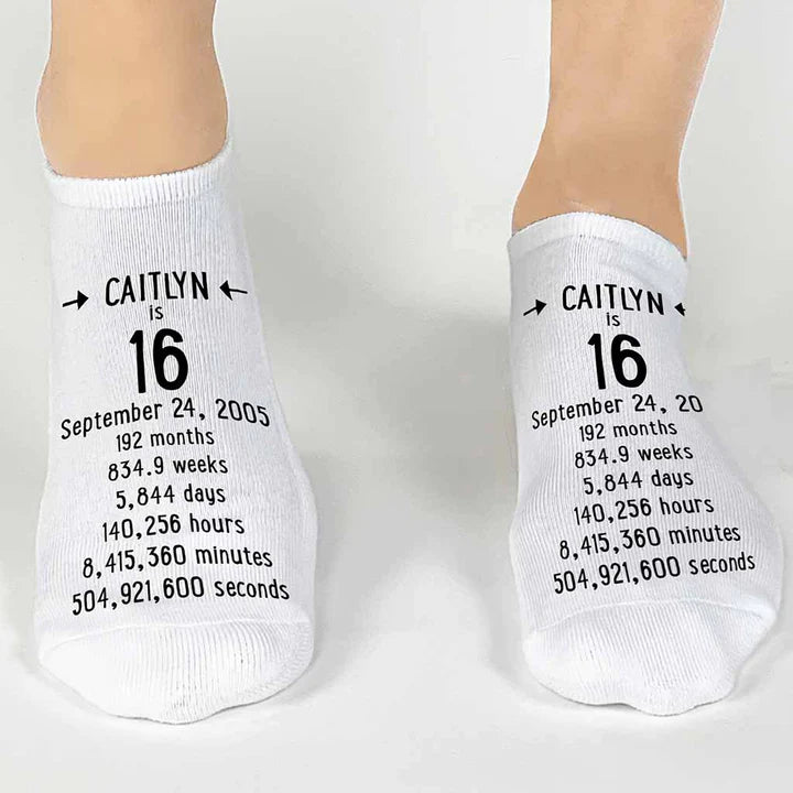 Unique Personalized Milestone Birthday Socks Customized Socks Gifts for Men by Groovy Guy