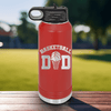 Red Basketball Water Bottle With Father Of The Court Design