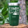 Green Fishing Tumbler With Fishing Cardio Design