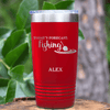 Red Fishing Tumbler With Fishing Forecast Design