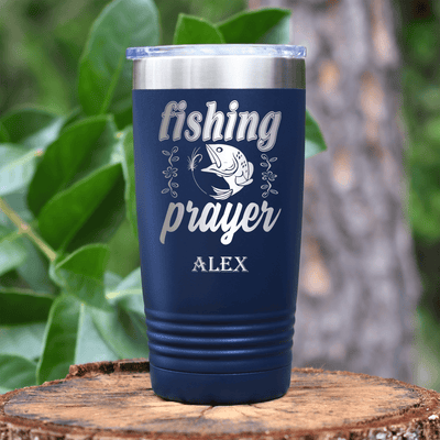 Navy Fishing Tumbler With Fishing Prayer Design