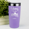 Light Purple Fishing Tumbler With Fishing Therapy Design
