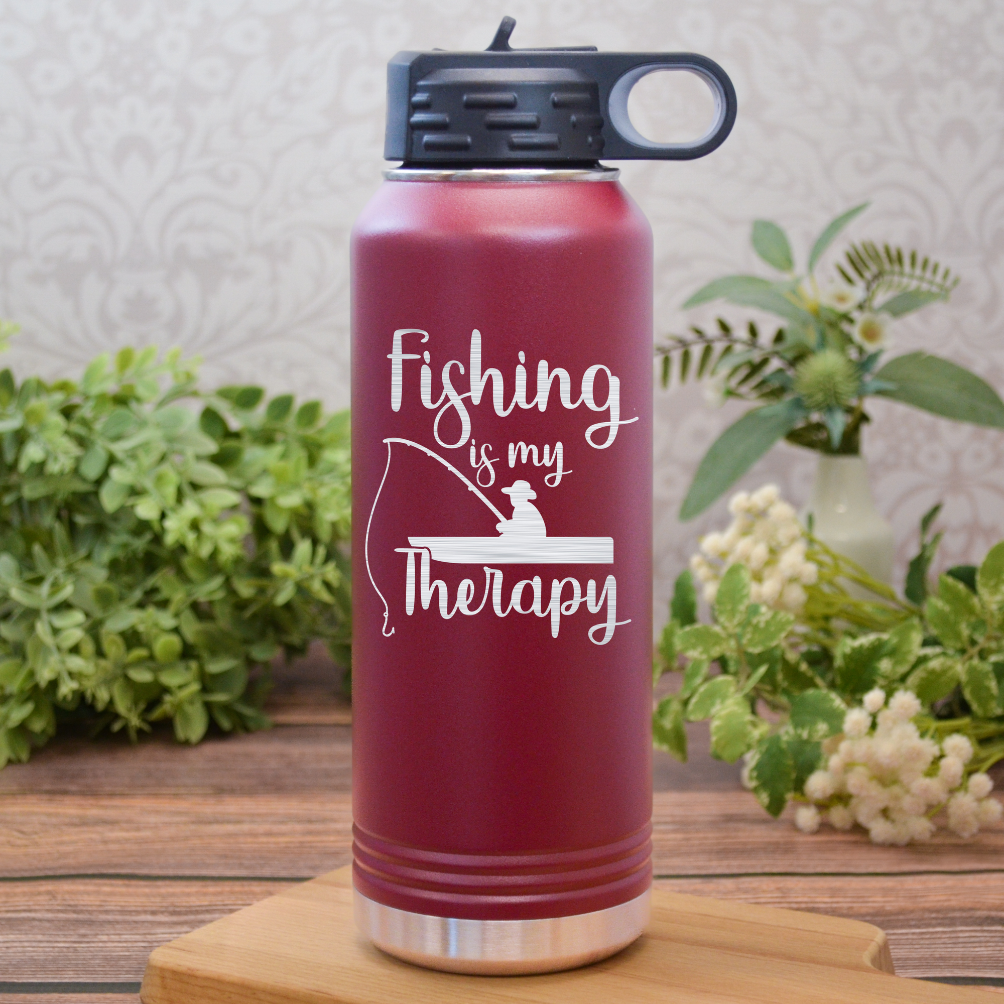 Fishing Therapy Water Bottle