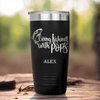 Black Fishing Tumbler With Fishing With Pops Design