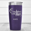 Purple Fishing Tumbler With Fishing With Pops Design