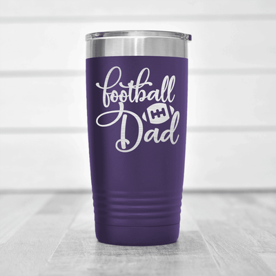 Purple football tumbler Football Fatherhood In Words