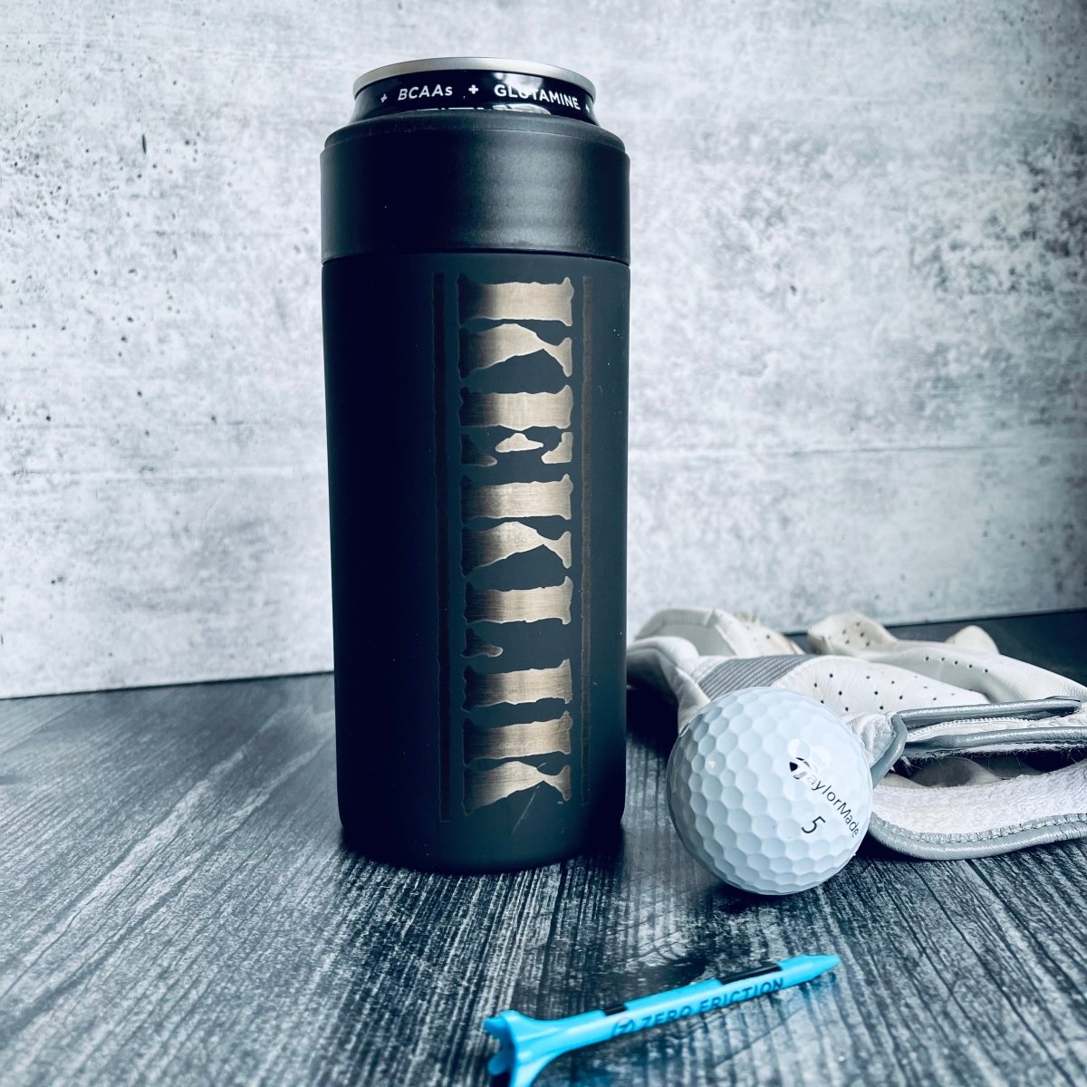 Unique Personalized Custom Skinny Can Koozie Customized Gifts for Men by Groovy Guy