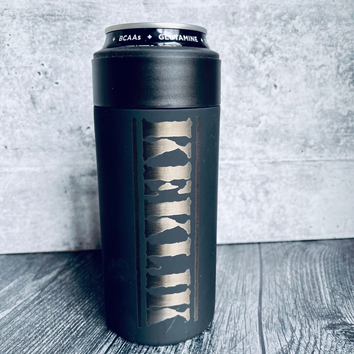 Unique Personalized Custom Skinny Can Koozie Customized Gifts for Men by Groovy Guy