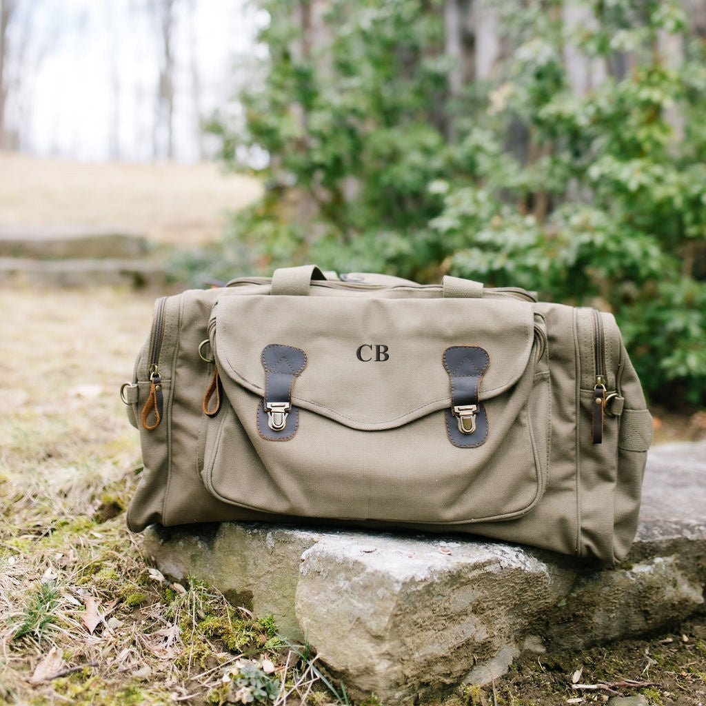 Unique Personalized Monogram Duffle Bag Customized Graduation Gifts for Men by Groovy Guy