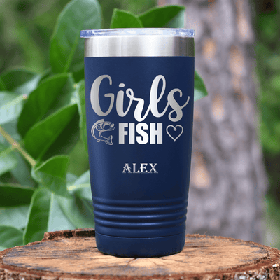 Navy Fishing Tumbler With Girls Fish Design