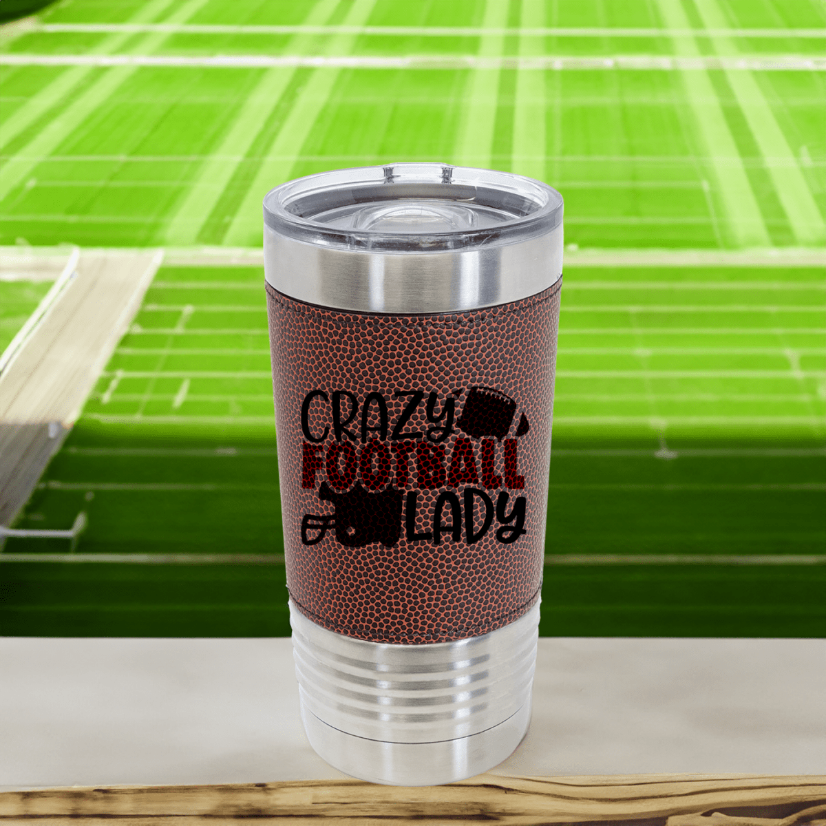 Unique Personalized Gridiron Prison Football Tumbler Customized Football Tumbler Gifts for Men by Groovy Guy