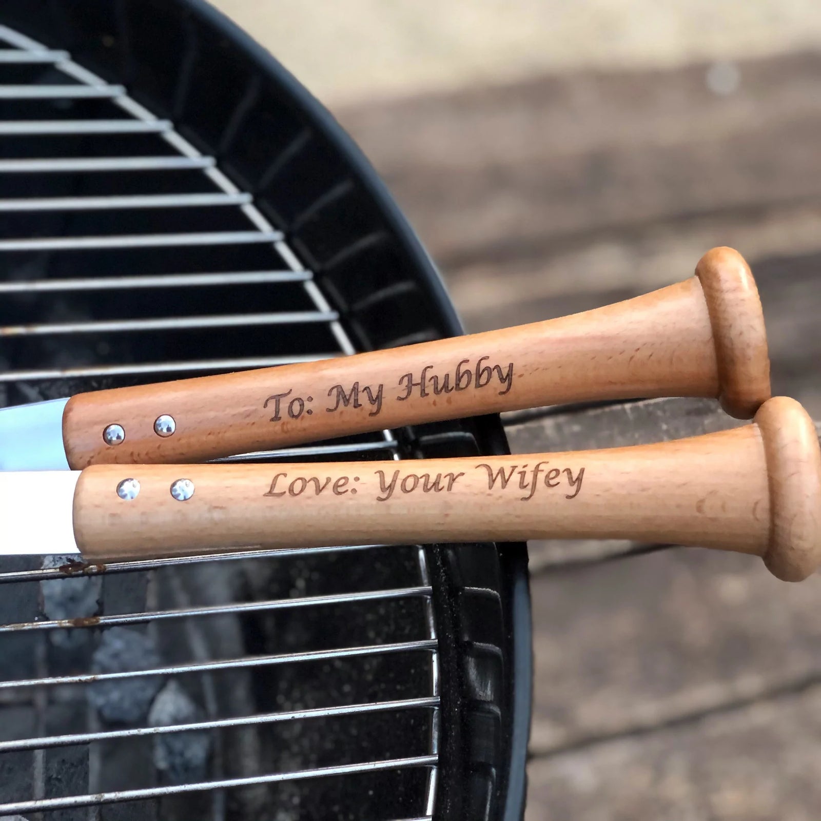Unique Personalized Triple Play Grill Tool Set Customized Grill Gifts for Men by Groovy Guy