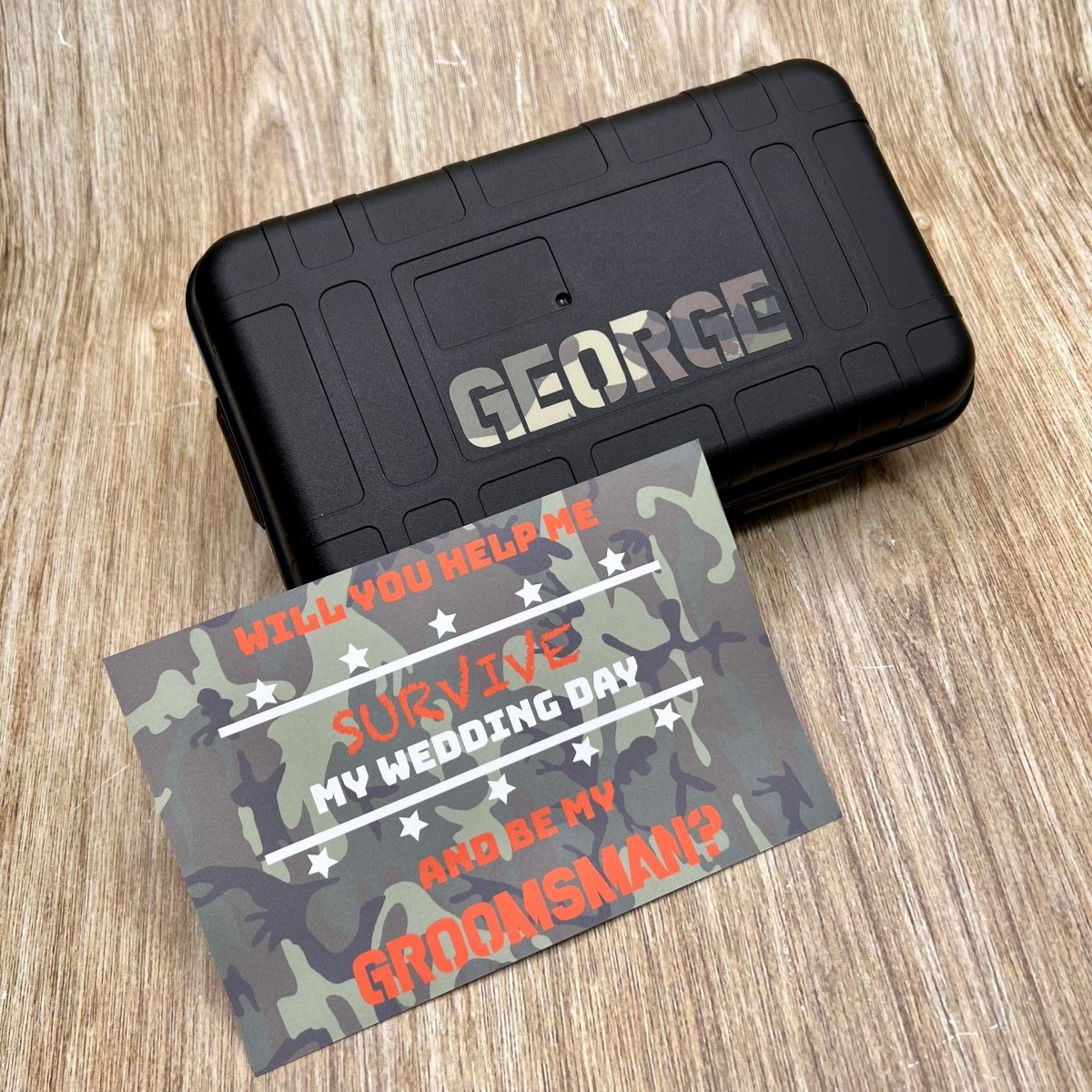 Unique Personalized Survival Groomsman Proposal Set Customized Gifts for Men by Groovy Guy