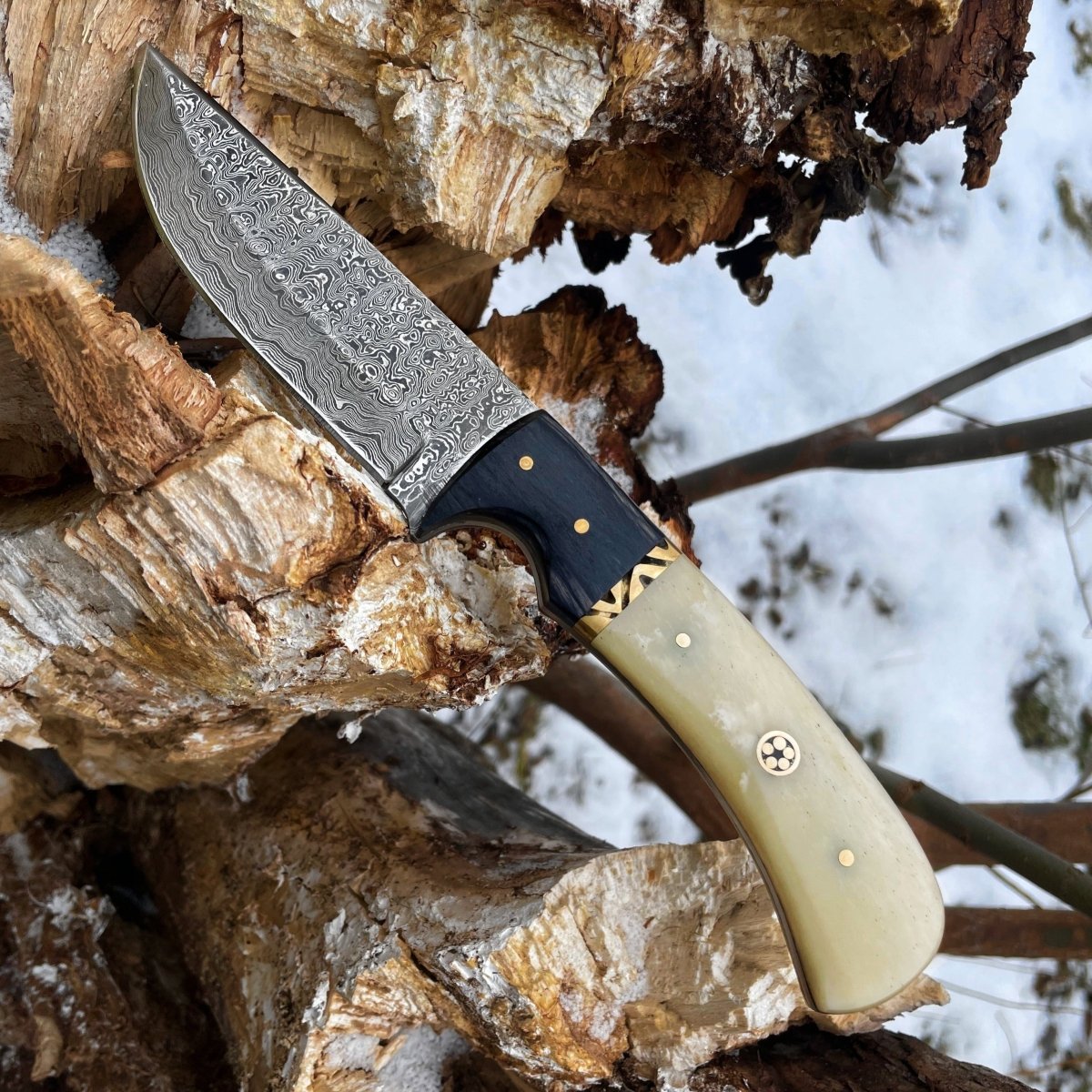 Unique Personalized Damascus Survival knife Customized Damascus Knife Gifts for Men by Groovy Guy