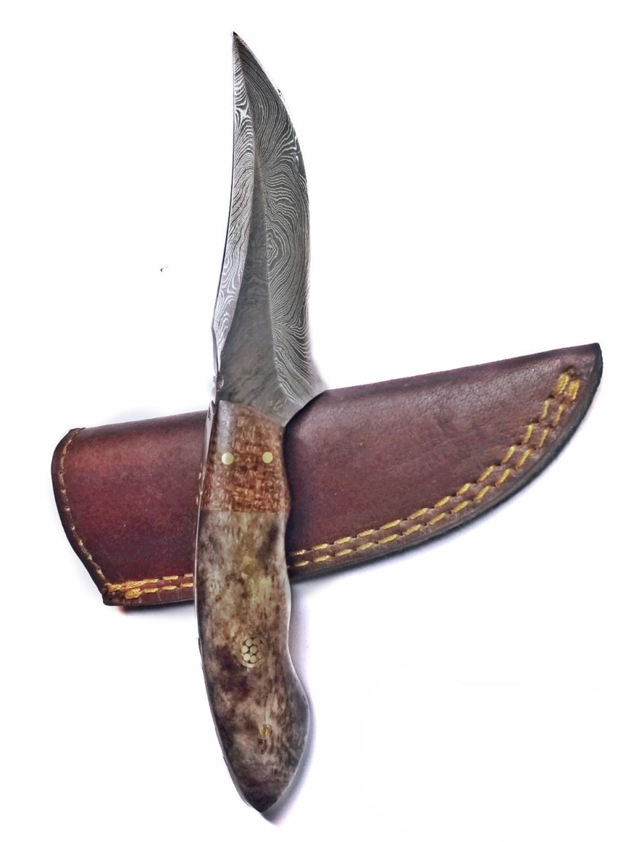 Unique Personalized Damascus Skinning Knife Customized Damascus Knife Gifts for Men by Groovy Guy