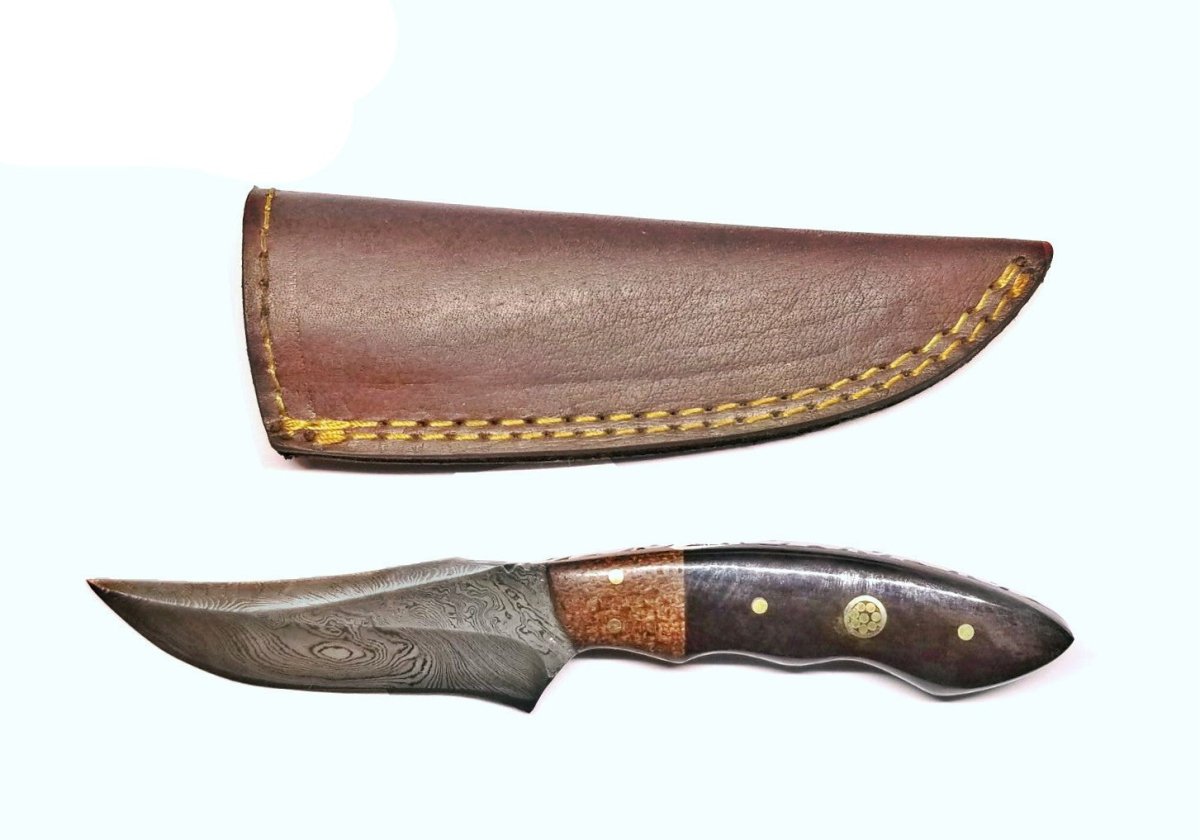 Unique Personalized Damascus Skinning Knife Customized Damascus Knife Gifts for Men by Groovy Guy