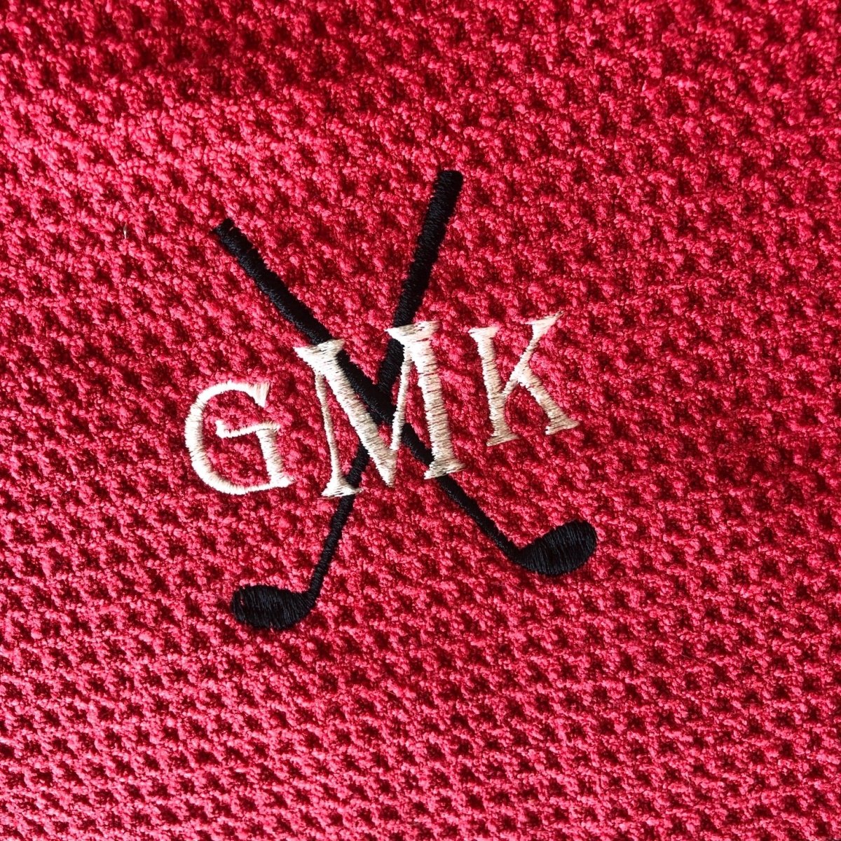 Unique Personalized Tee Time Custom Waffle Towel Customized Golf Towel Gifts for Men by Groovy Guy