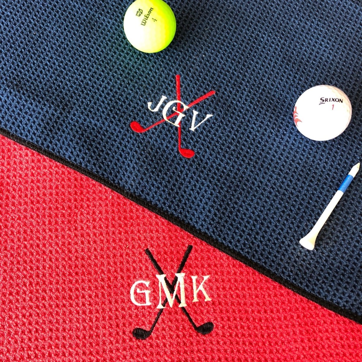 Unique Personalized Tee Time Custom Waffle Towel Customized Golf Towel Gifts for Men by Groovy Guy