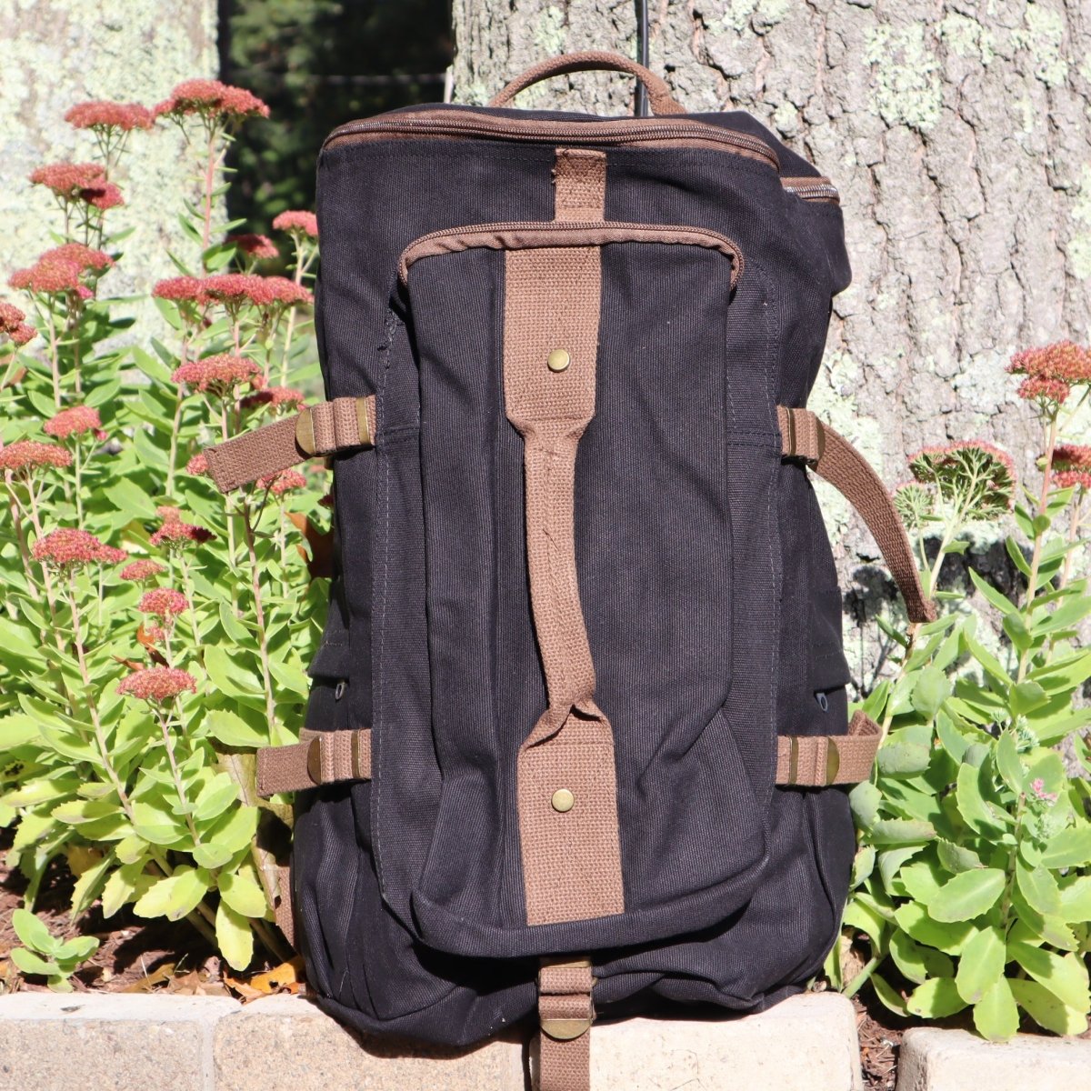 Unique Personalized Personalized Canvas Travel Backpack Customized Backpack Gifts for Men by Groovy Guy