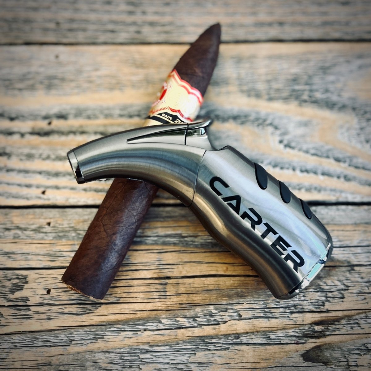 Unique Personalized Armored Torch Customized Lighter Gifts for Men by Groovy Guy