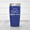 Blue Valentines Day Tumbler With Infinite Love Design