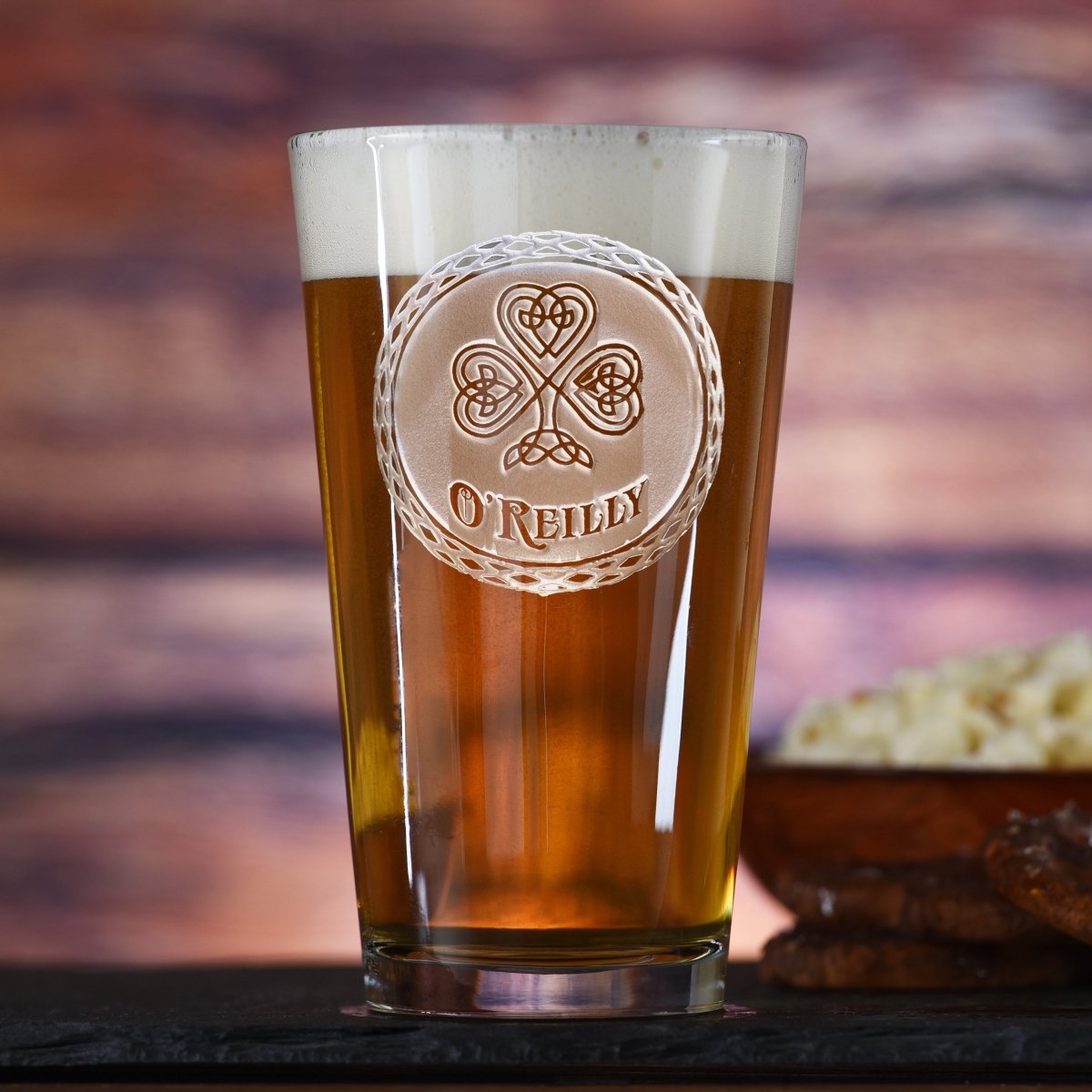 Unique Personalized Celtic Pint Glass Customized pint glass Gifts for Men by Groovy Guy