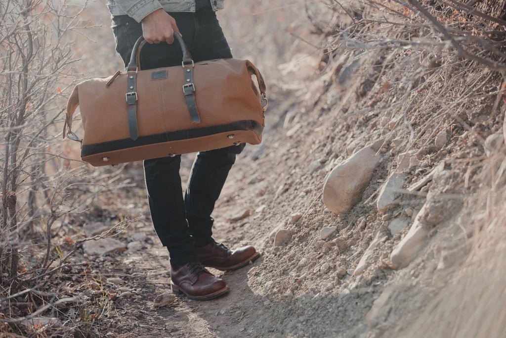 Unique Personalized Augustine Duffel Customized Duffle Bag Gifts for Men by Groovy Guy