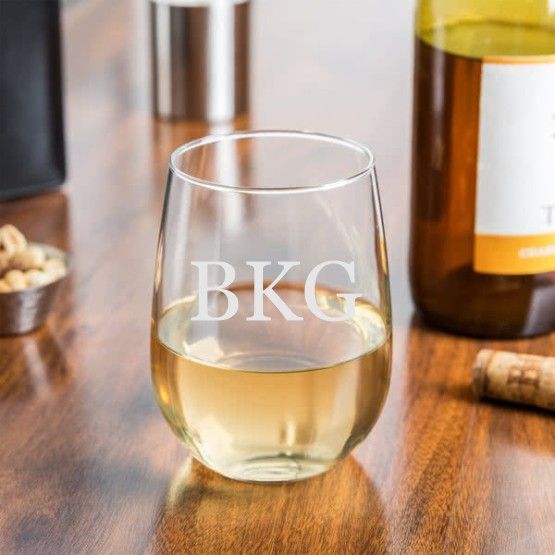 Unique Personalized Custom Stemless Wine Glass Customized Wine Glass Gifts for Men by Groovy Guy