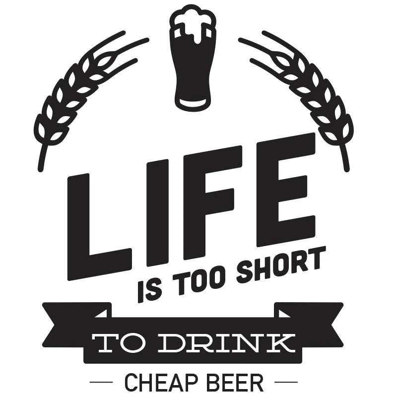Unique Personalized Life Is Short Pint - Design: LIFE Customized Drinking Glass Gifts for Men by Groovy Guy