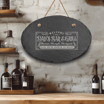 Legendary Dads Bar And Grill Slate Wall Decor
