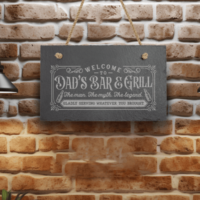Legendary Dads Bar And Grill Slate Wall Decor