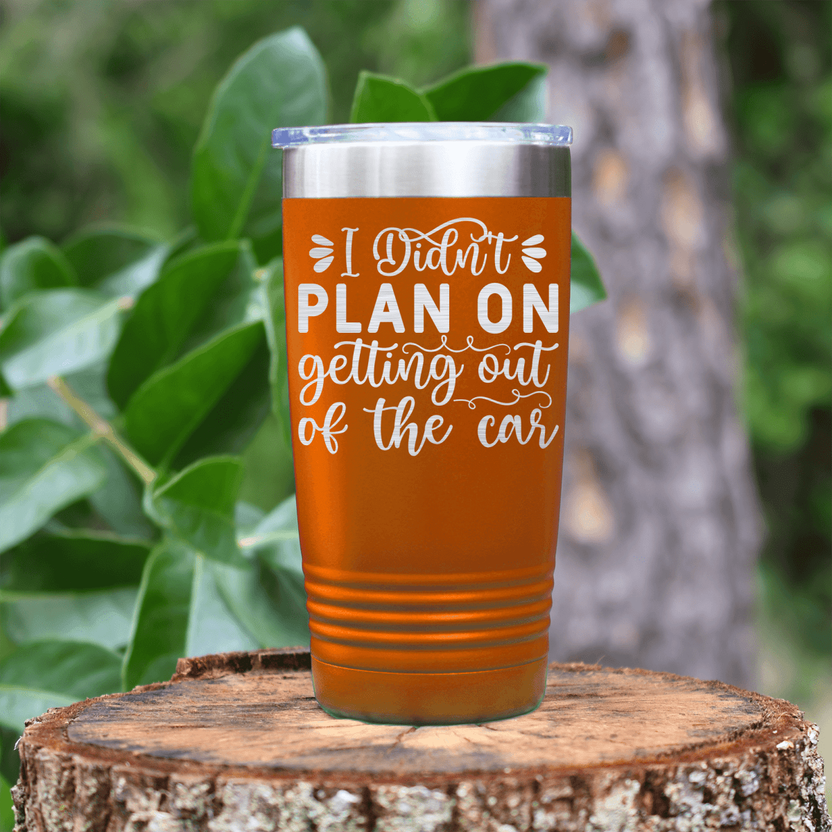 Orange funny tumbler Lets Go Back Home