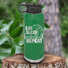 Green Basketball Water Bottle With Lifes Cycle Hoops Passion Design