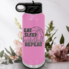 Light Purple Basketball Water Bottle With Lifes Cycle Hoops Passion Design