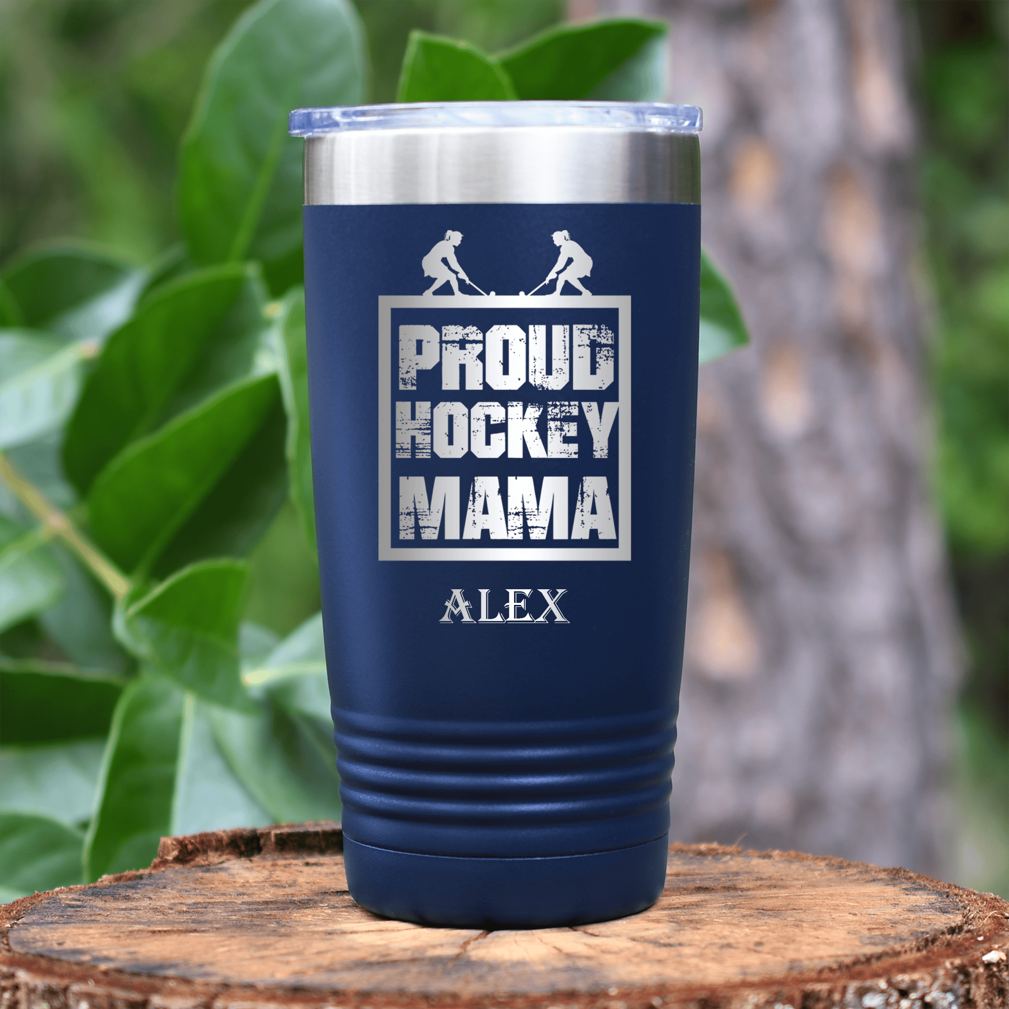 Navy Hockey Tumbler With Mvp Most Valuable Parent Design