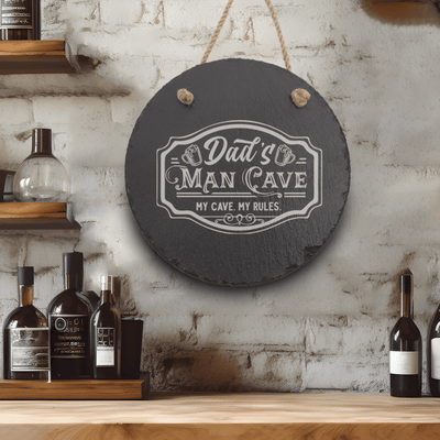 Man Cave Dads Only Slate Wall Decor