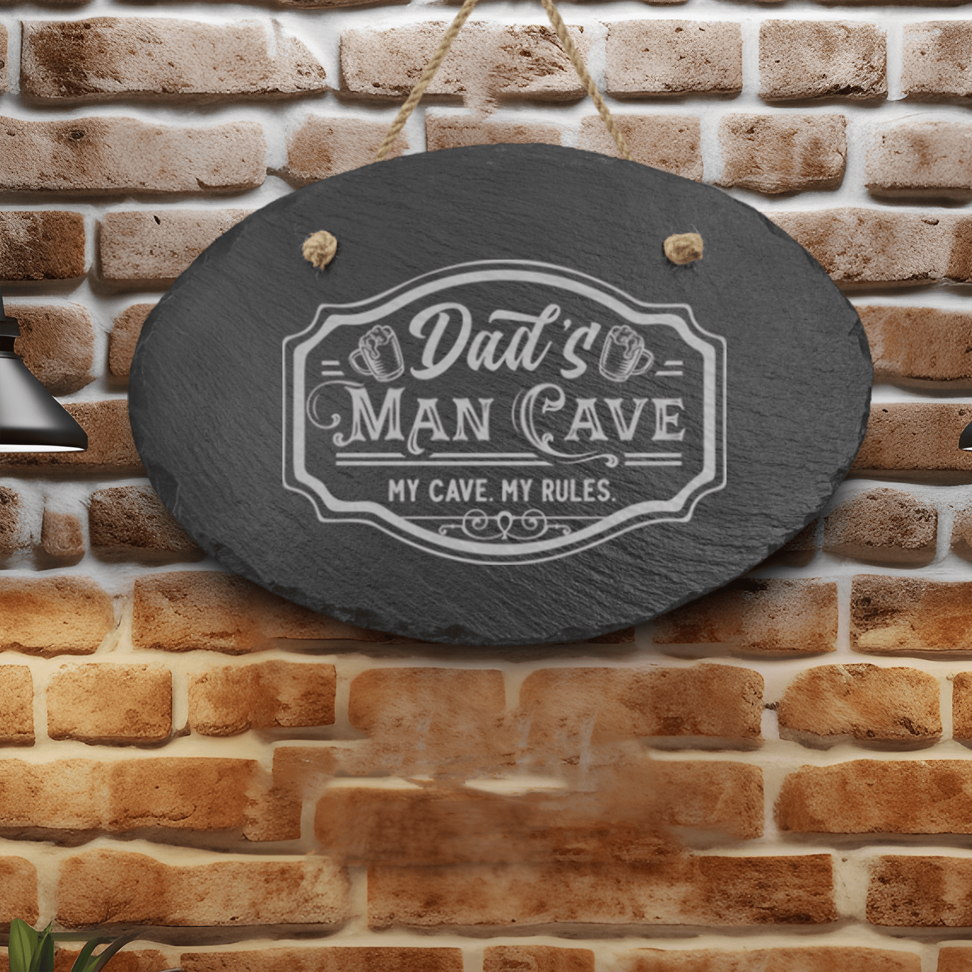 Man Cave Dads Only Slate Wall Decor