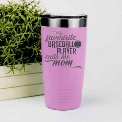 Pink baseball tumbler Moms MVP On The Diamond