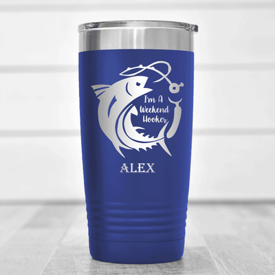 Blue Fishing Tumbler With My Side Gig Design