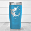 Light Blue Fishing Tumbler With My Side Gig Design