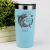 Teal Fishing Tumbler With My Side Gig Design