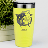 Yellow Fishing Tumbler With My Side Gig Design