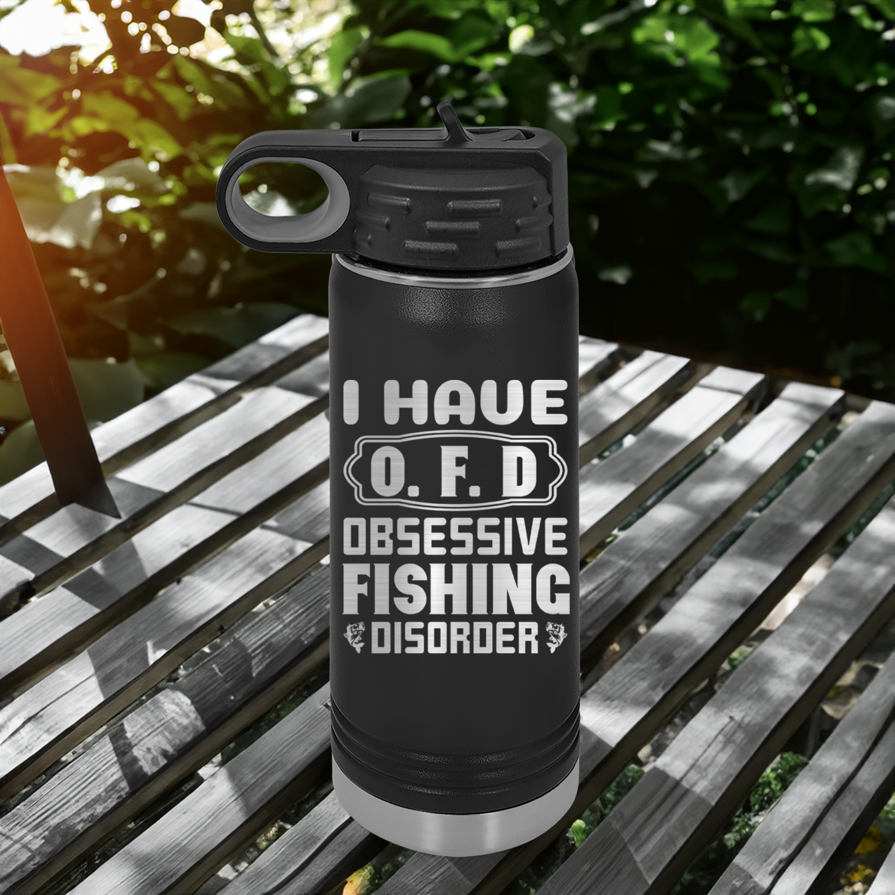 Obsessive Fishing Disorder Water Bottle