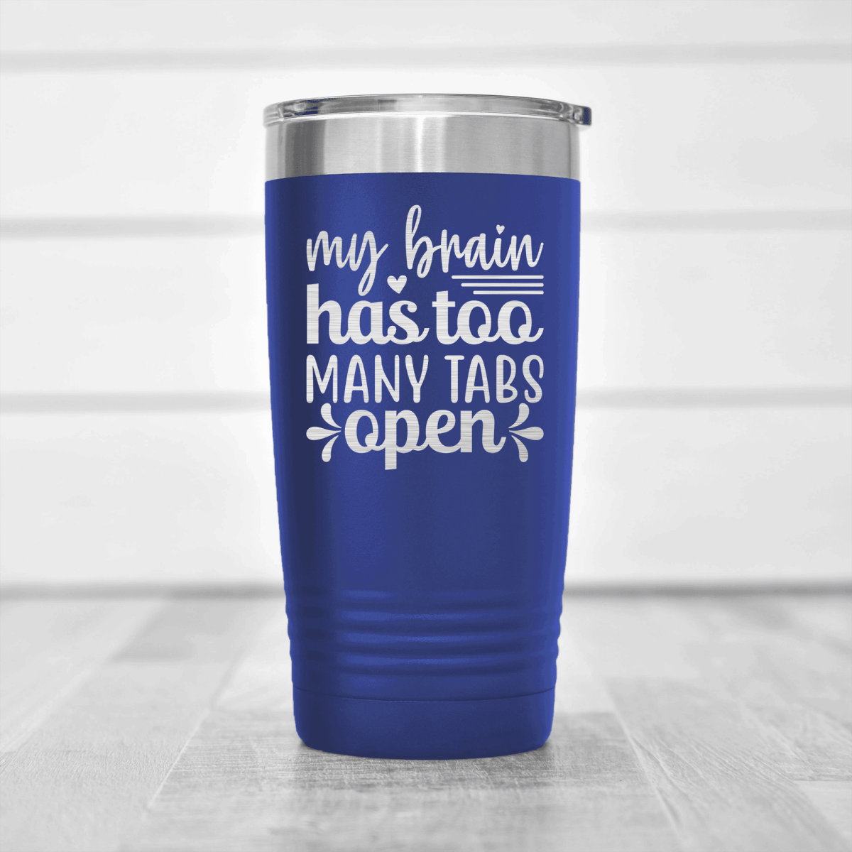Blue funny tumbler Open Tabs