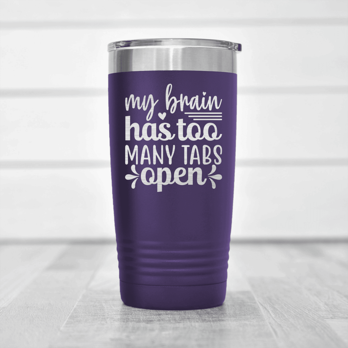 Purple funny tumbler Open Tabs