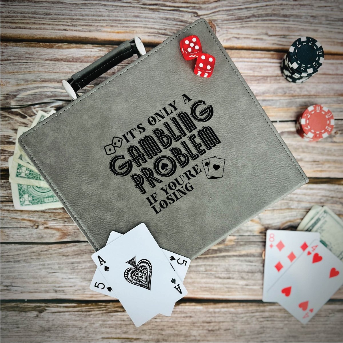 Unique Personalized Sure Win Poker Pro Set Customized Gift Set Gifts for Men by Groovy Guy