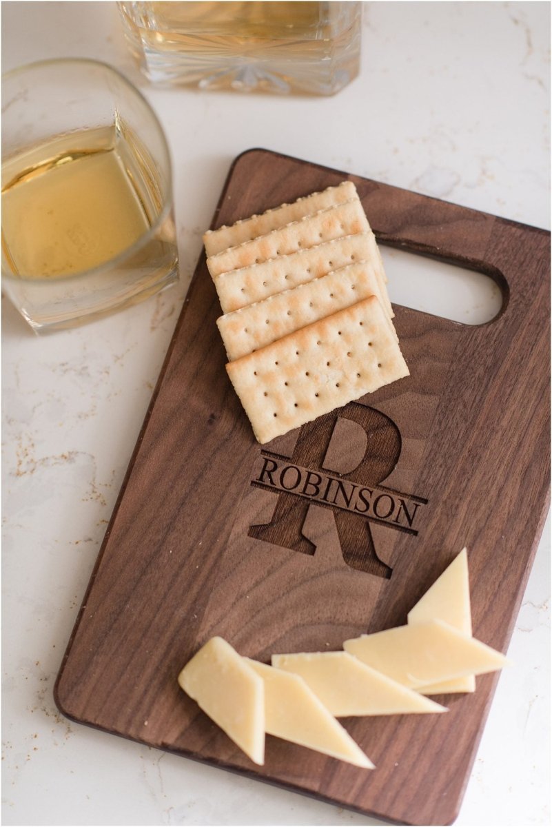 Unique Personalized Monogrammed Cutting Board Customized Cutting Board Gifts for Men by Groovy Guy